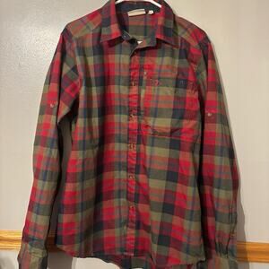 FjallRaven Men’s Flannel Shirt Button Up Streetwear Size Medium